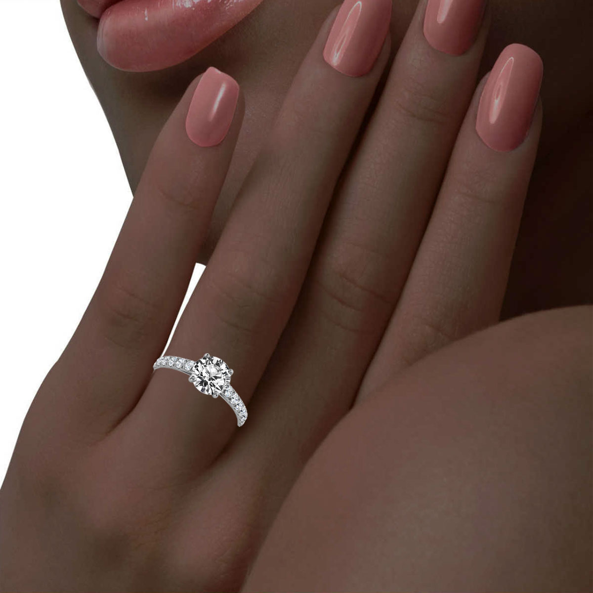14K White Gold Delphine Lab Grown Diamond Ring (1/2 ct. tw)